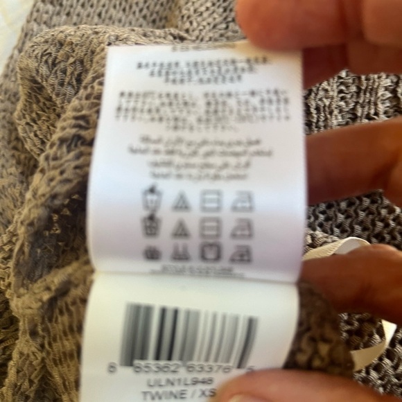 BCBGeneration Sweater Open Weave 3/4 Rolled Sleeve in Light Brown Size XS - Picture 6 of 6